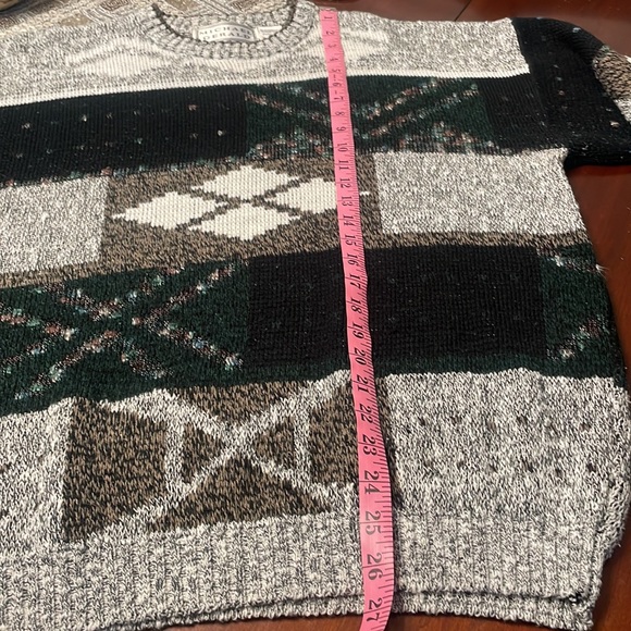 Vintage 80’s 90’s Michael Gerald men’s XL pattern geo retro grandpa sweater - Picture 6 of 6